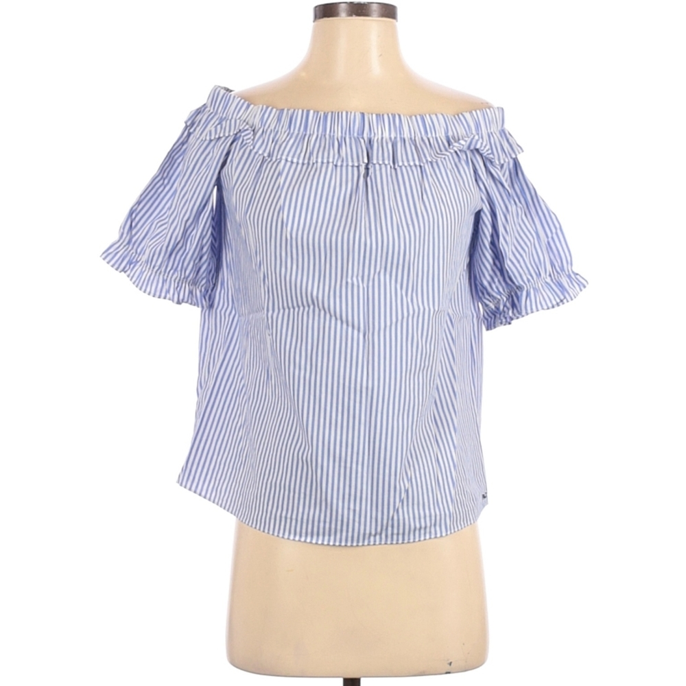 Vineyard Vines Target Women Off The Shoulder Top Shirt Blue White Striped XS